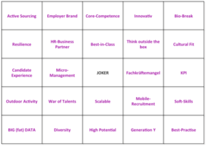 BUZZword Bullshit Bingo für HR und Recruiting